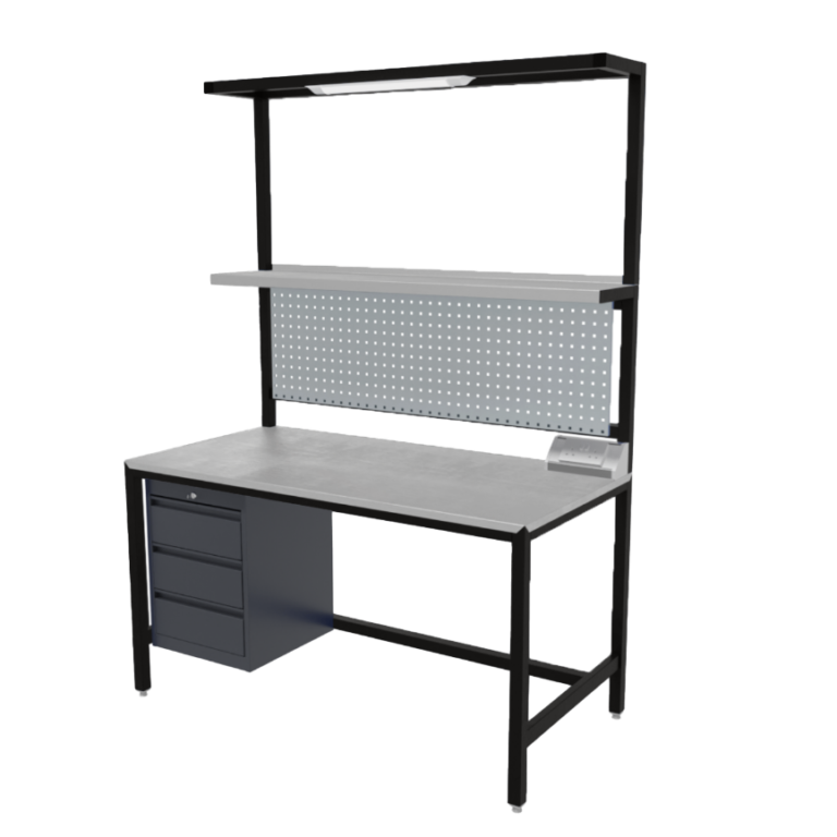 Black assembled workbench